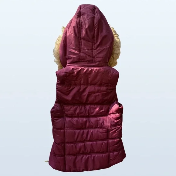 BONGO Puffer Vest with Faux Fur Hood - Picture 2 of 7
